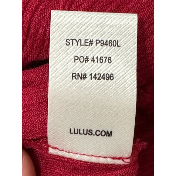 Lulus red rayon halter neck line jumpsuit size Small - Picture 5 of 16